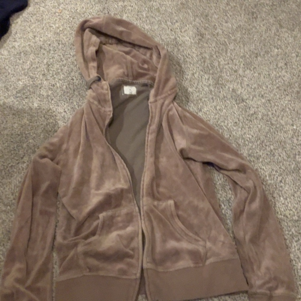 H&M Taupe Zip-Up Hoodie
